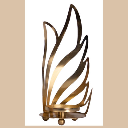 Kezevel Decorative Metal Candle Stand - Artistic Swan Shape Golden Candle Holder for Home Decoration, Table Decor, Room Decor