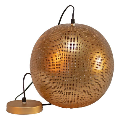 Kezevel Metal Decor Hanging Light - Golden Finish Hand Carved Pendant Light / Lamp for Living Room, Bedroom, Balcon, Foyer
