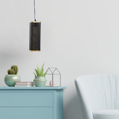 Kezevel Metal Decor Hanging Light - Black Golden Handcrafted Pendant Light / Lamp for Living Room, Bedroom, Balcony, Foyer