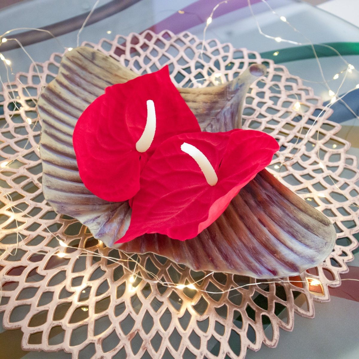 Kezevel Metal Decorative Platter Tray - Handcrafted Antique Golden Ginkgo Leaf Platter for Candle Flower Decor, Puja Tray, Size 30.48X24.13X4.45 CM - Kezevel