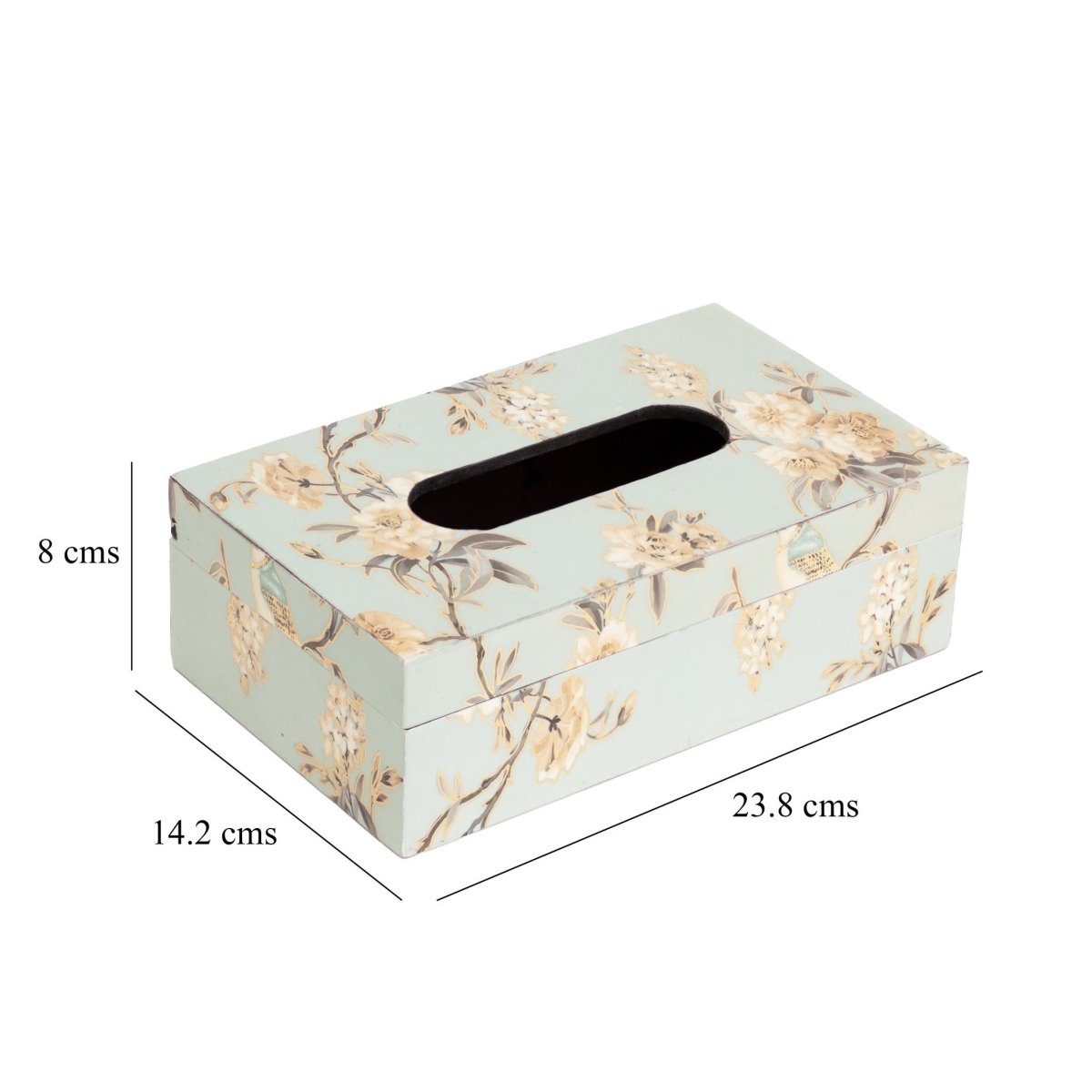Kezevel Wooden Tissue Paper Holder - Rectangular Tissue Paper Dispenser, Tissue Paper Box for Dinning Table, Car, Home