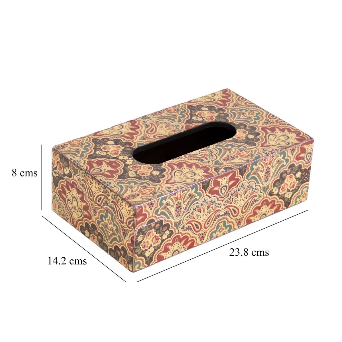 Kezevel Wooden Tissue Paper Holder - Rectangular Tissue Paper Dispenser, Tissue Paper Box for Dinning Table, Car, Home