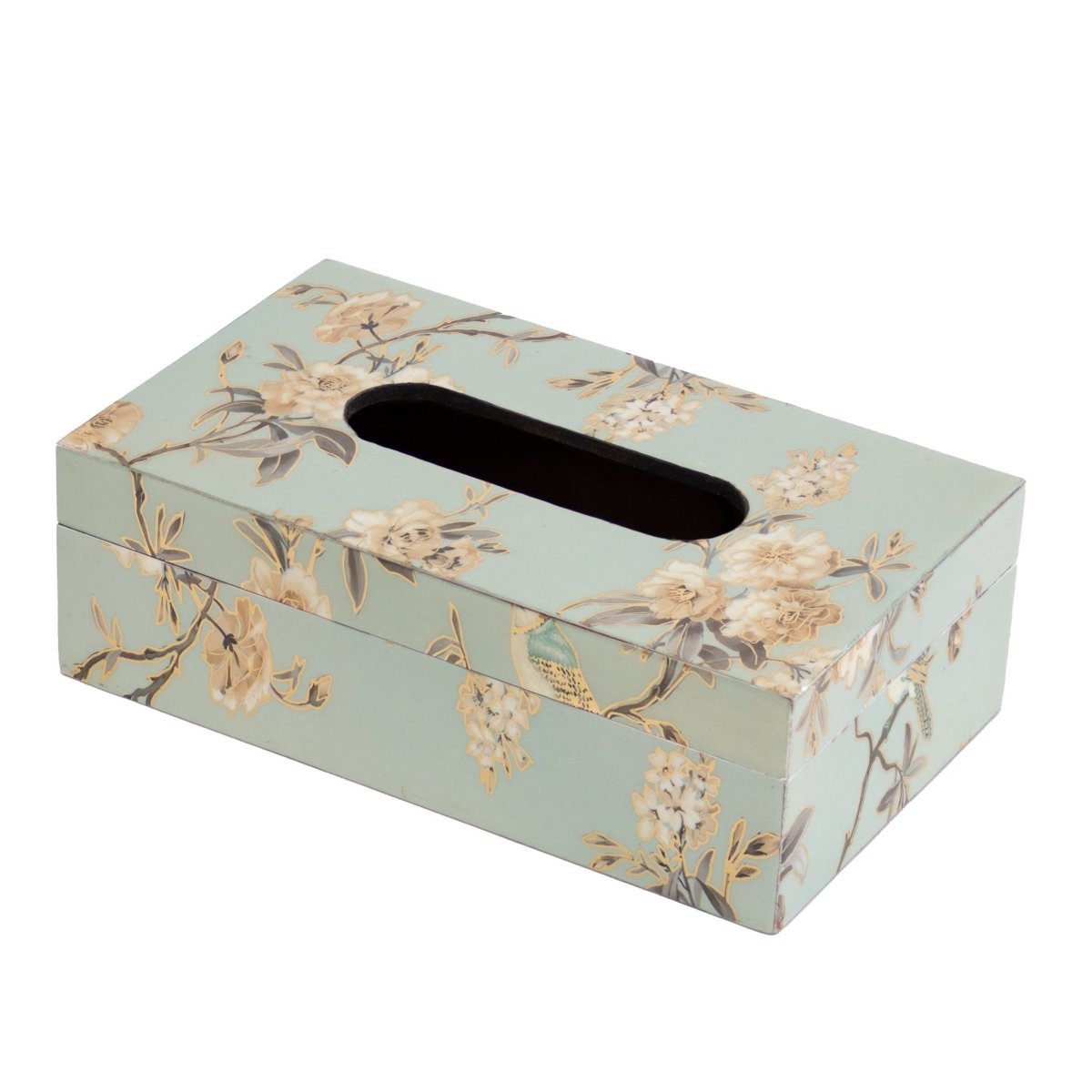 Kezevel Wooden Tissue Paper Holder - Rectangular Tissue Paper Dispenser, Tissue Paper Box for Dinning Table, Car, Home